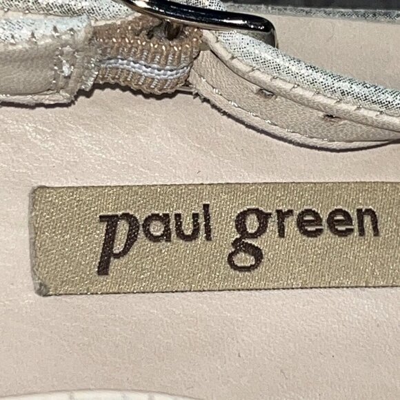 PAUL GREEN RIO SLING BACK PUMP MINERAL ANTIC METALLIC KITTEN HEEL NWOT 7.5 =US10 - Picture 8 of 10